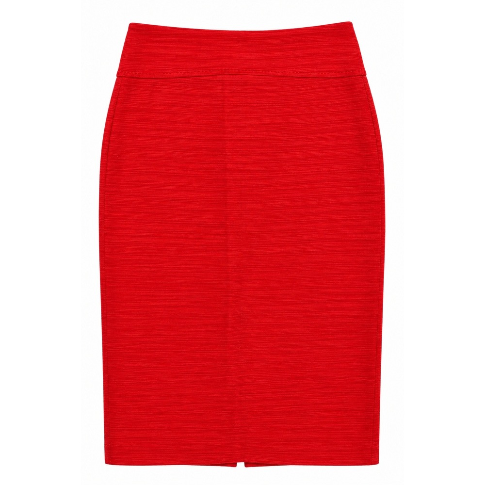 Anthropologie Moulinette Soeurs Cotton/Linen Lined Red Pencil Skirt, Size 2